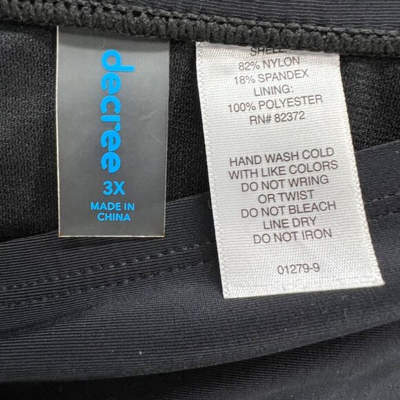 Decree Bikini Bottom Womens 3XL Black Hipster Swimsuit Medium Coverage Beach NEW - Picture 12 of 14